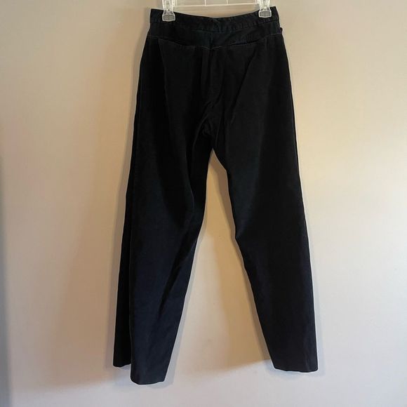 VTG Banana Republic High Waisted Wide Leg Corduroy Pants in Black | SZ 8 - Picture 4 of 7